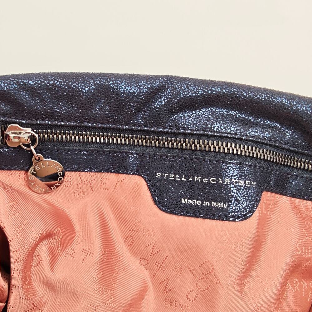 Stella McCartney Falabella Metallic Faux Suede Chain Tote Bag - Picture 10 of 12